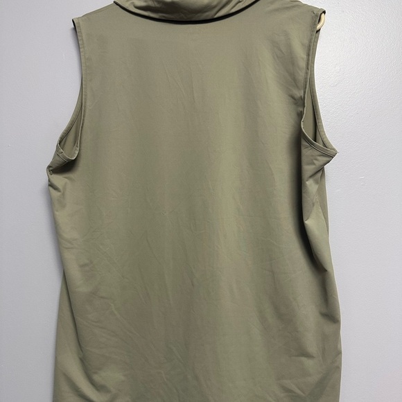 Coral Bay Green Ruched Polo Tank Top - Picture 2 of 4